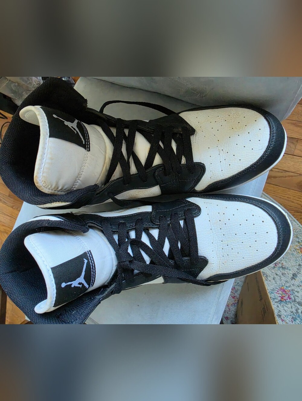 Jordan 1 TD PANDA Black and White Cleats
